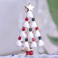 7603300002 Fashion Copper  Rhinestone Small Flower Earrings 2 Colores