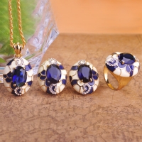 0201101676 Classic Alloy Crystal Necklace&Earring Sets 4 Colores