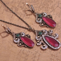 0202101042 Jade Color Rhinestone Lustre Vintage Rings 1 Color