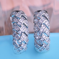2503300303 Fashion Copper  Rhinestone Small Star Earrings 6 Colores