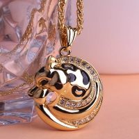 7106100339 Cute Alloy Cat`s Eye Cat Opal Rhinestone Brooch 1 color