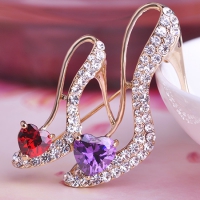 7102300018 Copper Crystal  Lustre Statement Rings 2 Colores