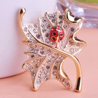 7603100086 Fashion Copper  Rhinestone Small Rabbit Earrings 2 Colores