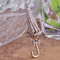 0203103061 Fashion Copper  Rhinestone Teddy Earrings 2 Colores