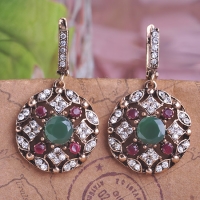 7102300015  Copper Rhinestone Lustre Statement Rings 2 Colores