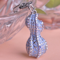 7610100007 Alloy Enamel Girl  Autoart Leather Bag Key Chains