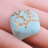 7103300054 Fashion Copper  Rhinestone Pearl  Earrings 2 Colores