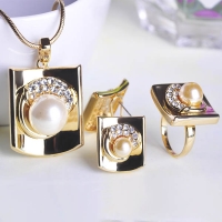 0201101671 Classic Alloy Crystal Necklace&Earring Sets 