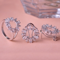 0203103264 Classic Alooy  Crystal  Earrings 2 Colores