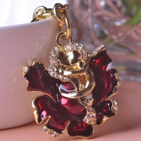 0210100191 Fashion Alloy Crystal Dragonfly Keychains  Bag Buckles 2 Color
