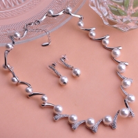 7103300035 Fashion Copper  Crystal Pearl  Earrings 2 Colores