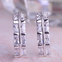 6403100049 Fashion Alloy  Rhinestone  Earrings 2 Colores