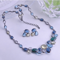 7103300009 Fashion Copper  Zircon Pearl Flower  Earrings 2 Colores