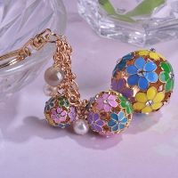 1203100971 Fashion Alloy Crystal Pearl Flower Necklace&Earring Sets 2 Colores