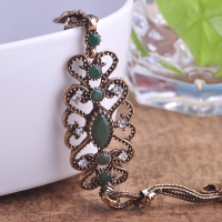 7102300025 Fashion Copper Rhinestone Lustre Statement Rings 2 Colores