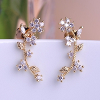 0213400186 Fashion Crystal Flower  Piercing Navel Belly Button Rings 3 colores