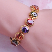 2503300308 Fashion Copper  Rhinestone Small Triangle Earrings 2 Colores