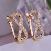 1203100018 Fashion Alloy  Rhinestone Enamel Earrings 