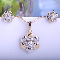 7106100473 Fashion Crystal Flower Brooch 2 Colores