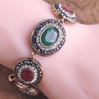 7102300021  Copper Rhinestone Lustre Statement Rings 2 Colores