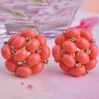 2503300300 Fashion Copper Crystal  Flower Necklace&Earring Sets 