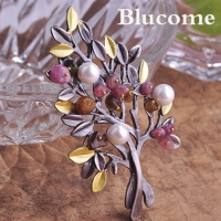 0203102663 Fashion Alloy  Rhinestone Pearl Earrings 2 Colores