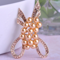 0203103088 Fashion Alloy   Rhinestone  Big Pearl Earrings 2 Colores