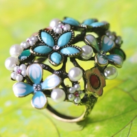 7103300078 Gorgeous Copper Rhinestone Earrings 2 Colores