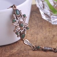 7102300022 Copper Rhinestone Lustre Statement Rings 2 Colores