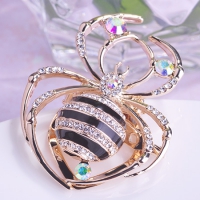 7603100003 Fashion Copper  Rhinestone Small Boar  Earrings 2 Colores