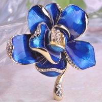 0203100060 Fashion Alloy  Rhinestone Flower Earrings 2 Colores