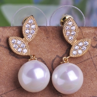 0203103093 Fashion Alloy  Rhinestone Cross Earrings 2 Colores